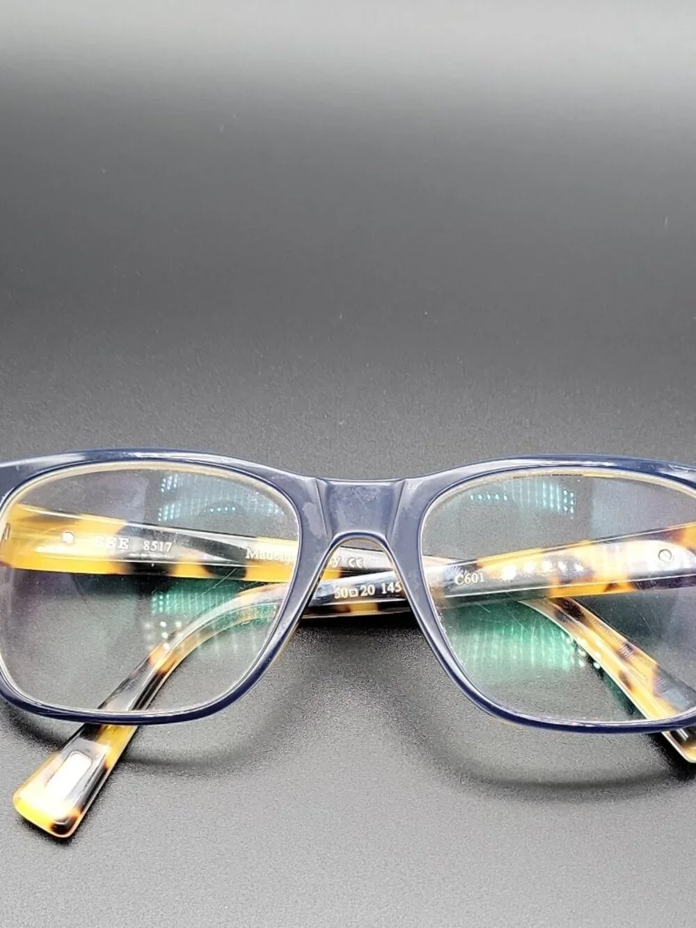 SEE 8517 Tortoise Shell Rectangular Full Rim Plastic Eyeglass 50-20-145,